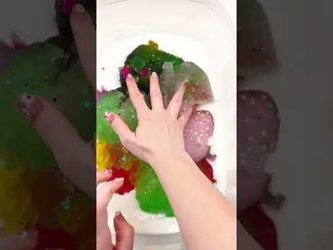 Funfetti Cake Batter Slime Smoothie! #shorts