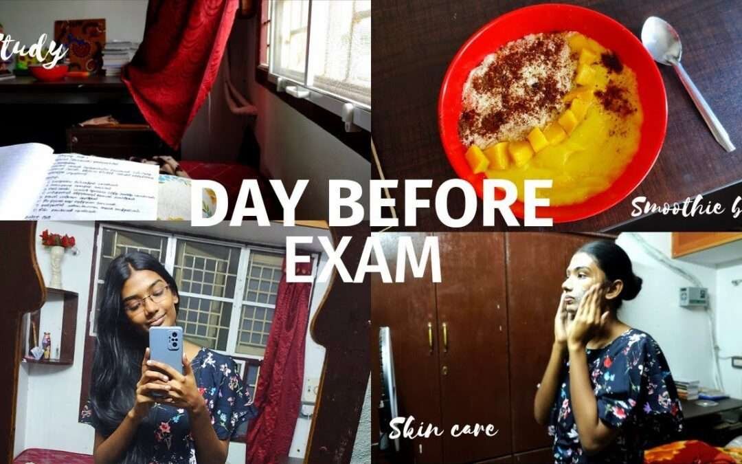 A DAY IN MY LIFE BEFORE AN EXAM, Smoothie bowl, skin care,study vlog