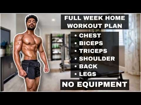 Full Week Workout Plan At Home (No Equipment)