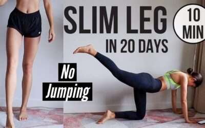 SLIM LEGS IN 20 DAYS! 10 min No Jumping Quiet Home Workout ~ Emi