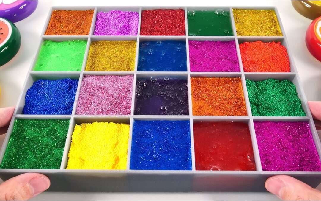 Satisfying Video l Mixing All My Slime Smoothie in Making Glossy Slime Pool ASMR RainbowToyTocToc