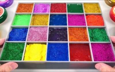 Satisfying Video l Mixing All My Slime Smoothie in Making Glossy Slime Pool ASMR RainbowToyTocToc