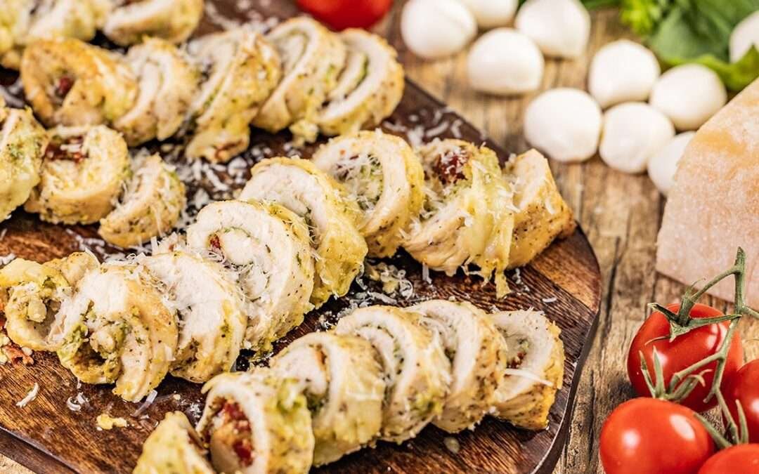 Pesto Chicken Roll Ups – thestayathomechef.com