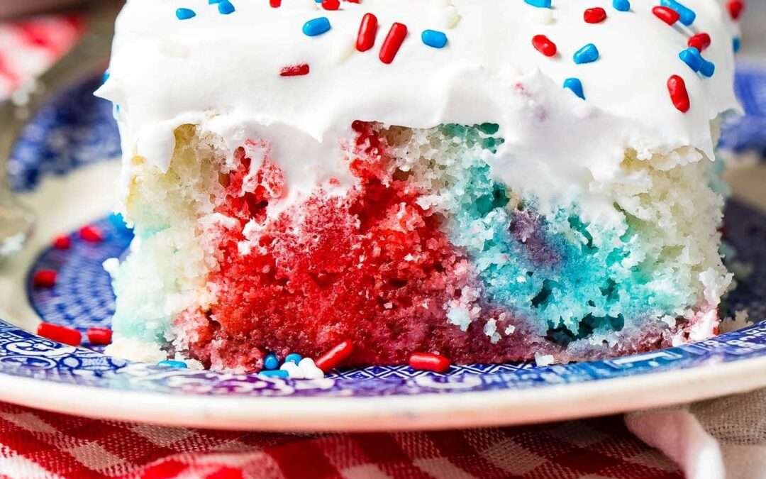 Red White and Blue Jello Poke Cake [+Video]