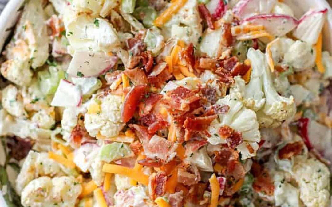 Loaded Cauliflower Salad Recipe – Spend With Pennies
