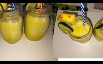 #detox#smoothie THE BEST PINEAPPLE, CUCUMBER, GINGER DETOX SMOOTHIE