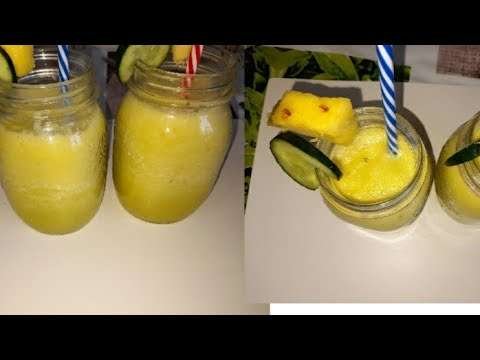 #detox#smoothie THE BEST PINEAPPLE, CUCUMBER, GINGER DETOX SMOOTHIE