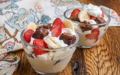 Banana Split Brownie Trifle – Barefeet in the Kitchen