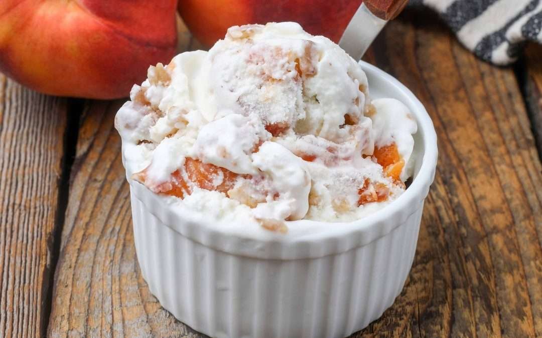 Peach Crisp Ice Cream – Barefeet in the Kitchen