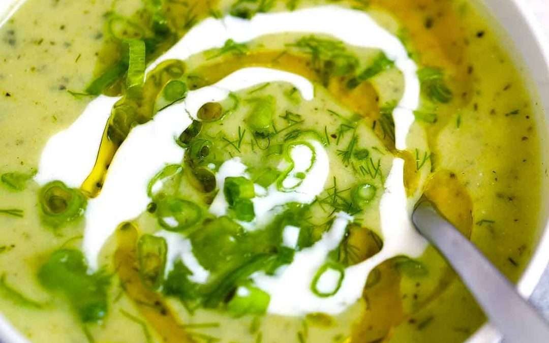 Zucchini Soup with Yogurt, Lemon, and Dill