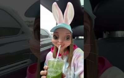 Green smoothie makes me superhero Funny Bunny