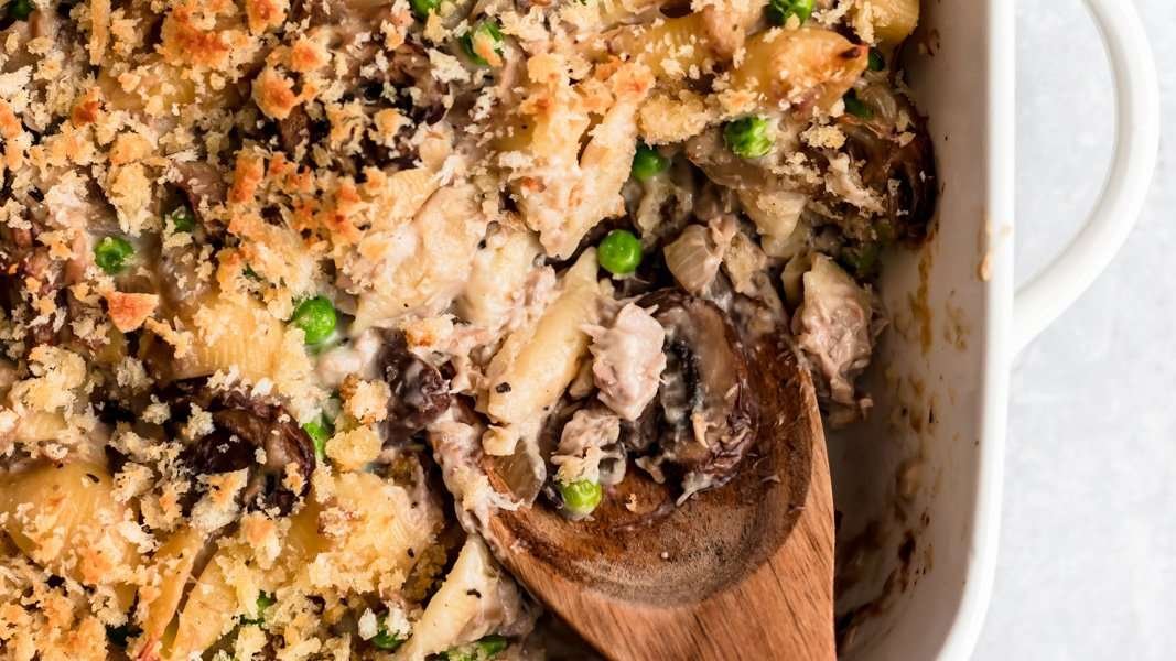 Healthy Tuna Noodle Casserole (from scratch!)