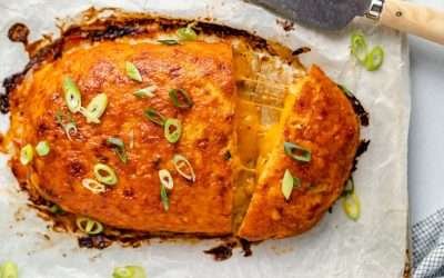 Cheddar-Stuffed Buffalo Chicken Meatloaf | Ambitious Kitchen