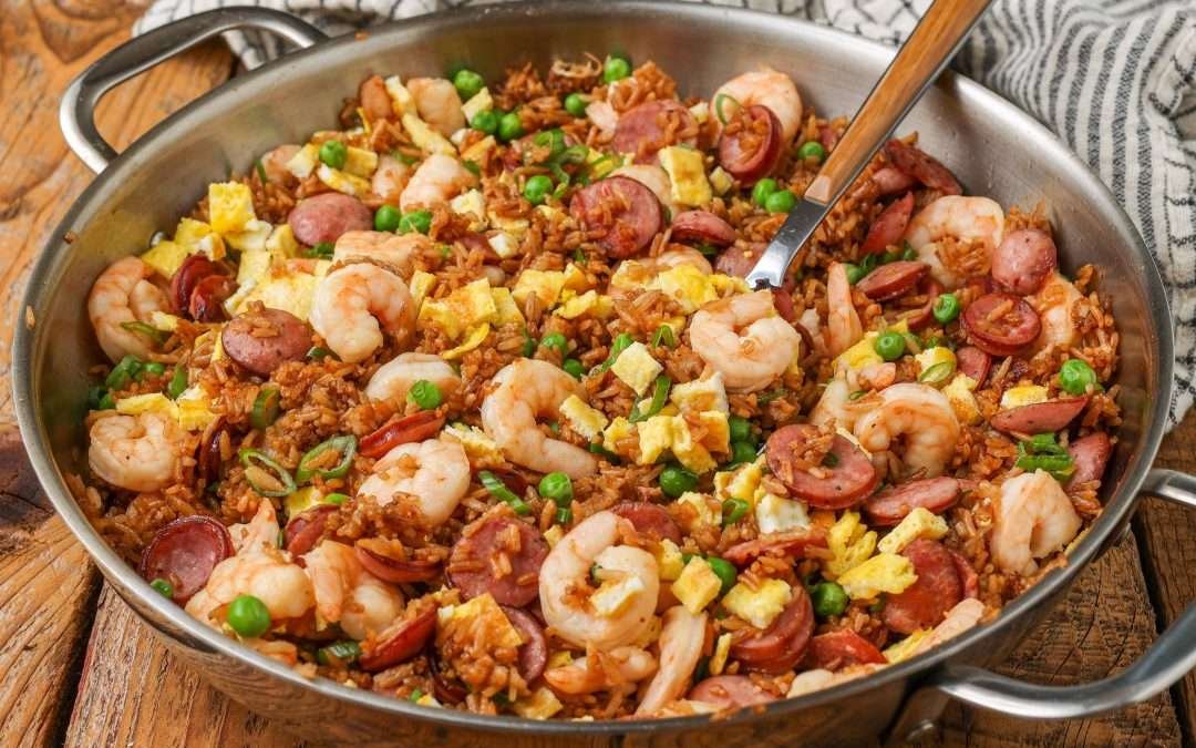 Sausage and Shrimp Fried Rice