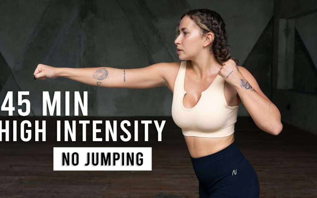 45 MIN INTENSE NO JUMPING HIIT Workout (Full Body Fat Burn, No Equipment, No Repeat)