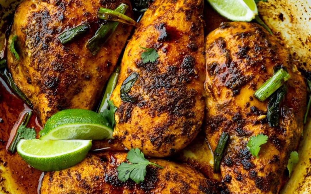 One Pan 10 Minute Sticky Mexican Chicken