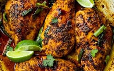 One Pan 10 Minute Sticky Mexican Chicken