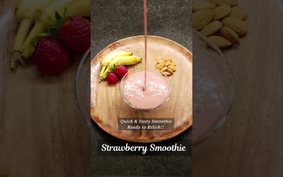 Strawberry Smoothie – 2 minute breakfast recipe | Kitchen S #shorts