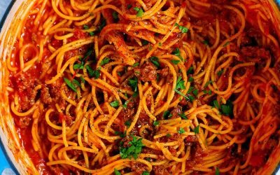 One Pot Spaghetti with Meat Sauce