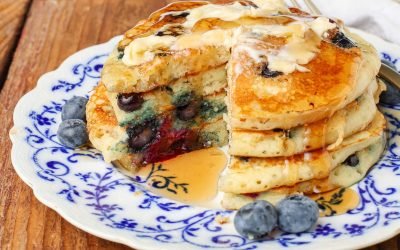 Blueberry Buttermilk Pancakes – Barefeet in the Kitchen