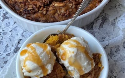 PUMPKIN PECAN COBBLER – The Southern Lady Cooks