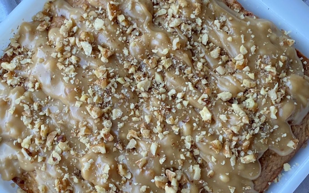 APPLE WALNUT CAKE WITH MAPLE FROSTING