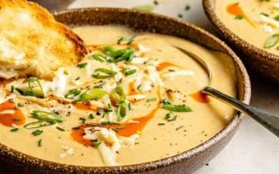 Cheddar Buffalo Cauliflower Soup | Ambitious Kitchen
