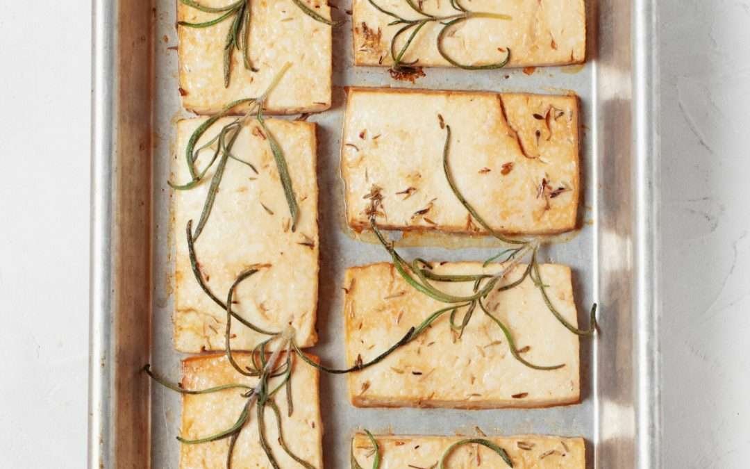 Lemon-Marinated Baked Tofu Slices