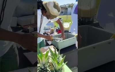 This pineapple smoothie was so refreshing and delicious!