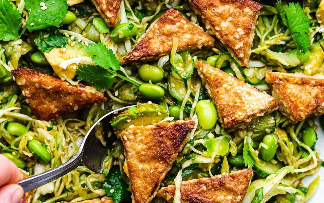 Asian slaw with sesame tofu