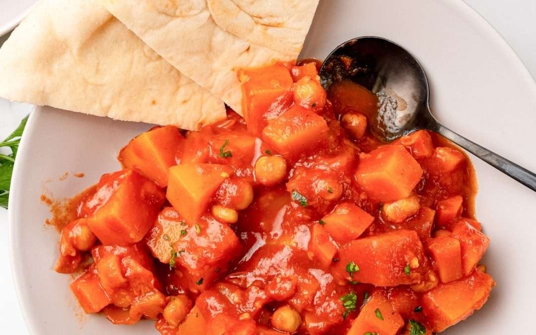 Moroccan Butternut Squash Stew with Chickpeas