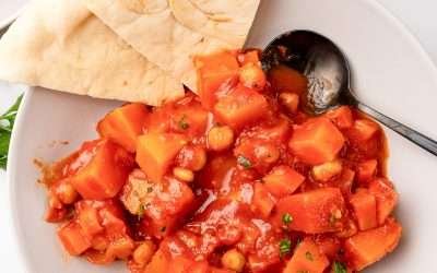 Moroccan Butternut Squash Stew with Chickpeas