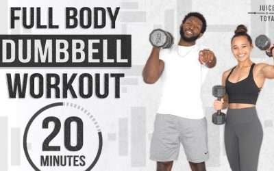 20 Minute Full Body Dumbbell Workout NO REPEAT (Strength & Conditioning)