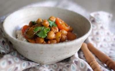 Chickpeas and Cherry Tomatoes
