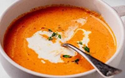 Roasted Red Pepper and Gouda Soup