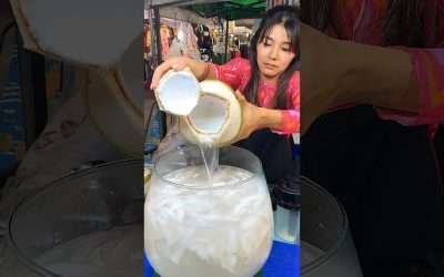 The most popular coconut smoothie lady in the night market
