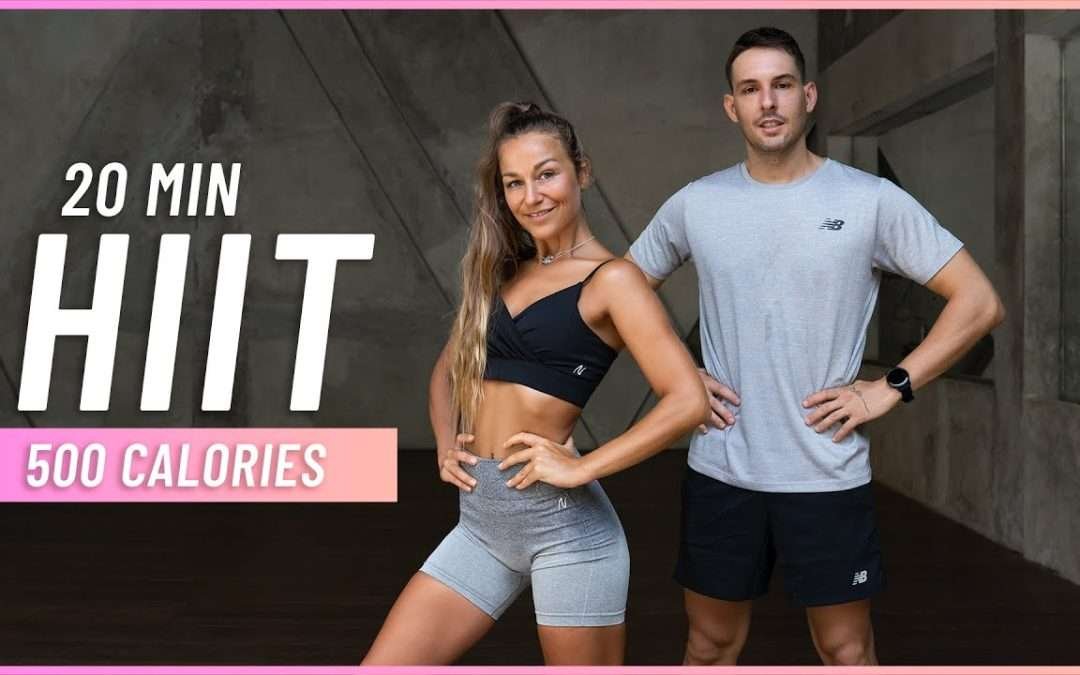 BURN 500 CALORIES with this 20 Minute Cardio HIIT Workout (No Equipment, No Repeats)
