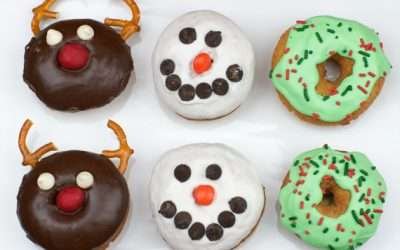 Christmas Cake Donuts: Reindeer, Snowmen & Wreaths