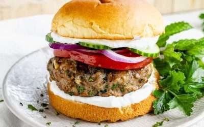 Grilled Middle Eastern Turkey Burgers