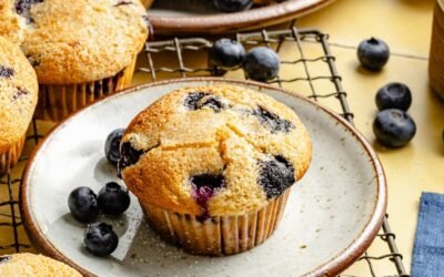 Healthy Blueberry Yogurt Muffins
