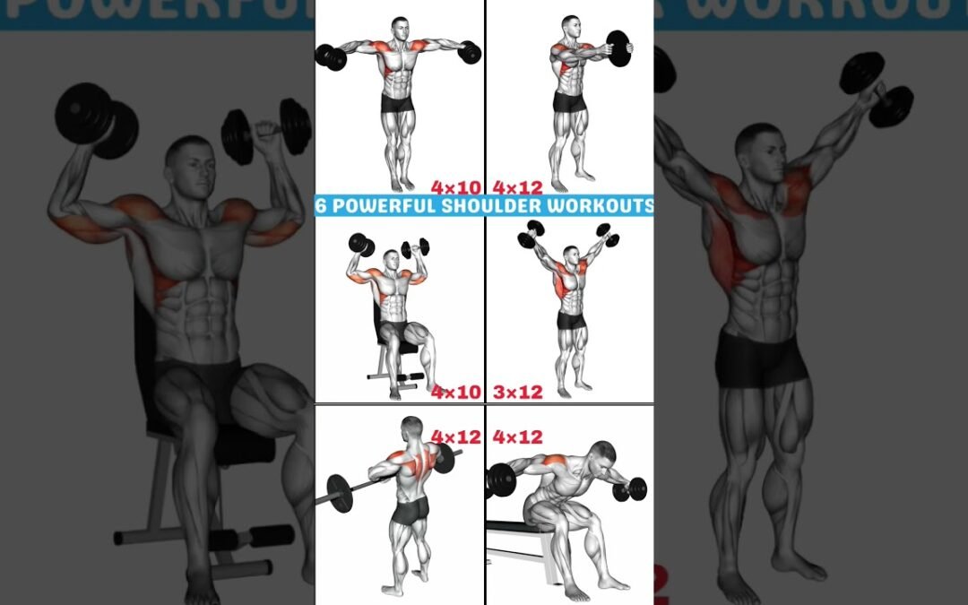 6 Powerful Shoulder Workouts for Strength and Size #workout #shoulderworkout